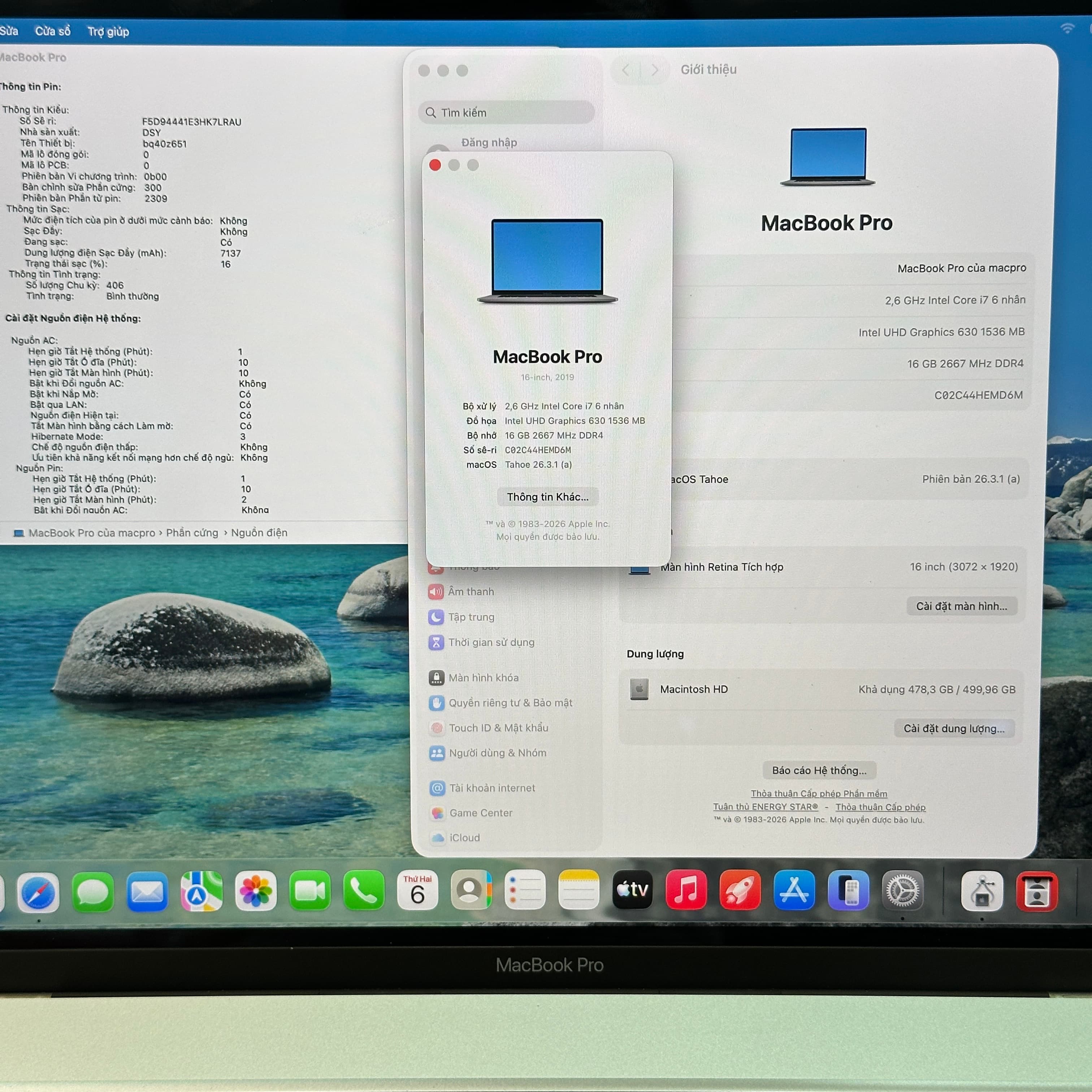 MacBook Pro Intel i7 2019 16 inch - image 2