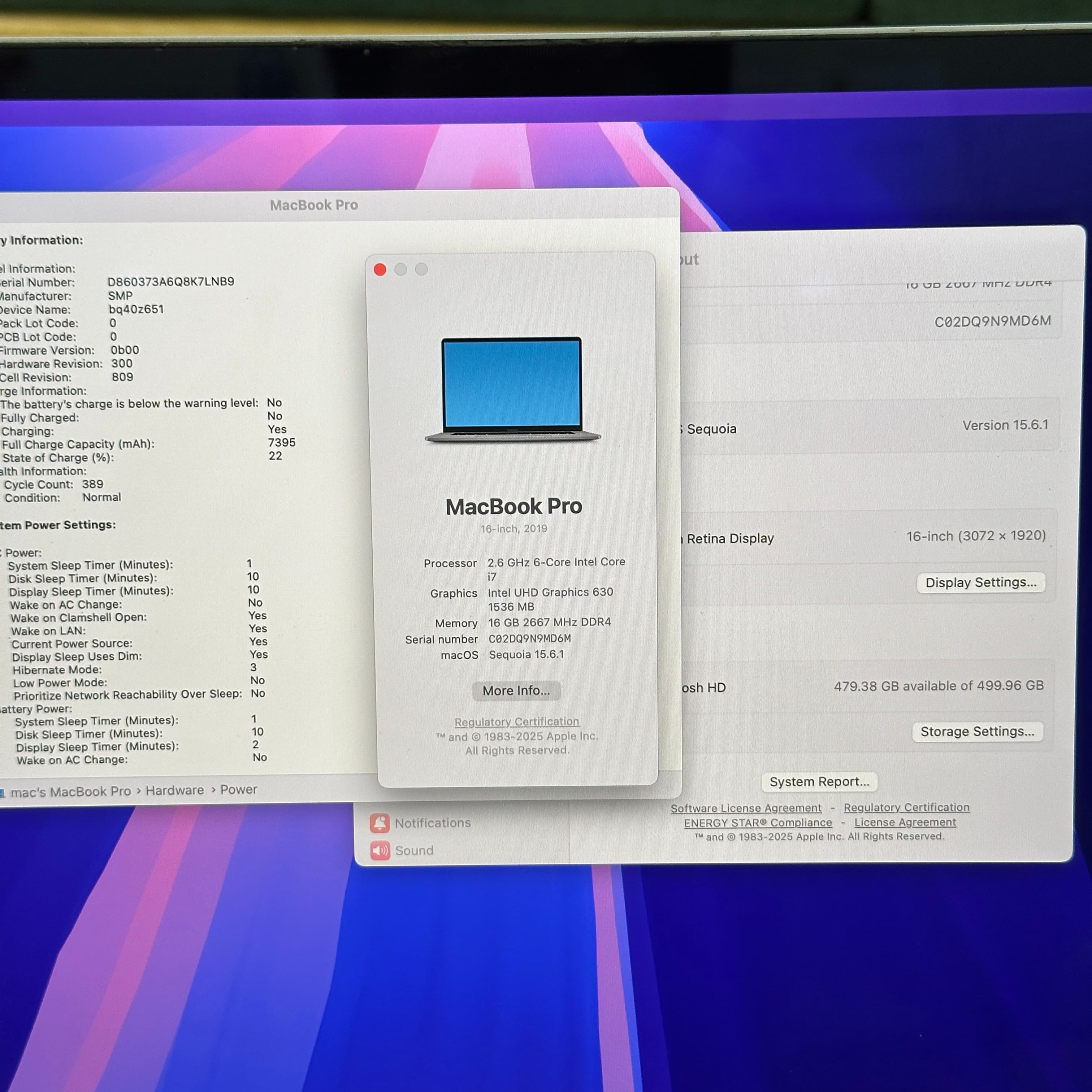 MacBook Pro Intel i7 2019 16 inch - image 2